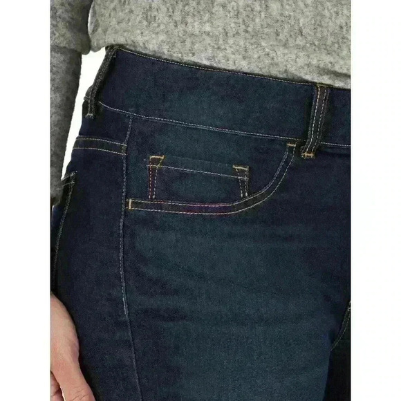 Lee Women's Mid Rise Pull On Size Small Stretch Jeggings Dark Wash - Picture 3 of 4